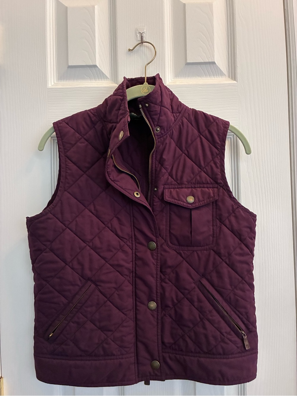Lauren Ralph Lauren Women’s Quilted Plum Vest size Small